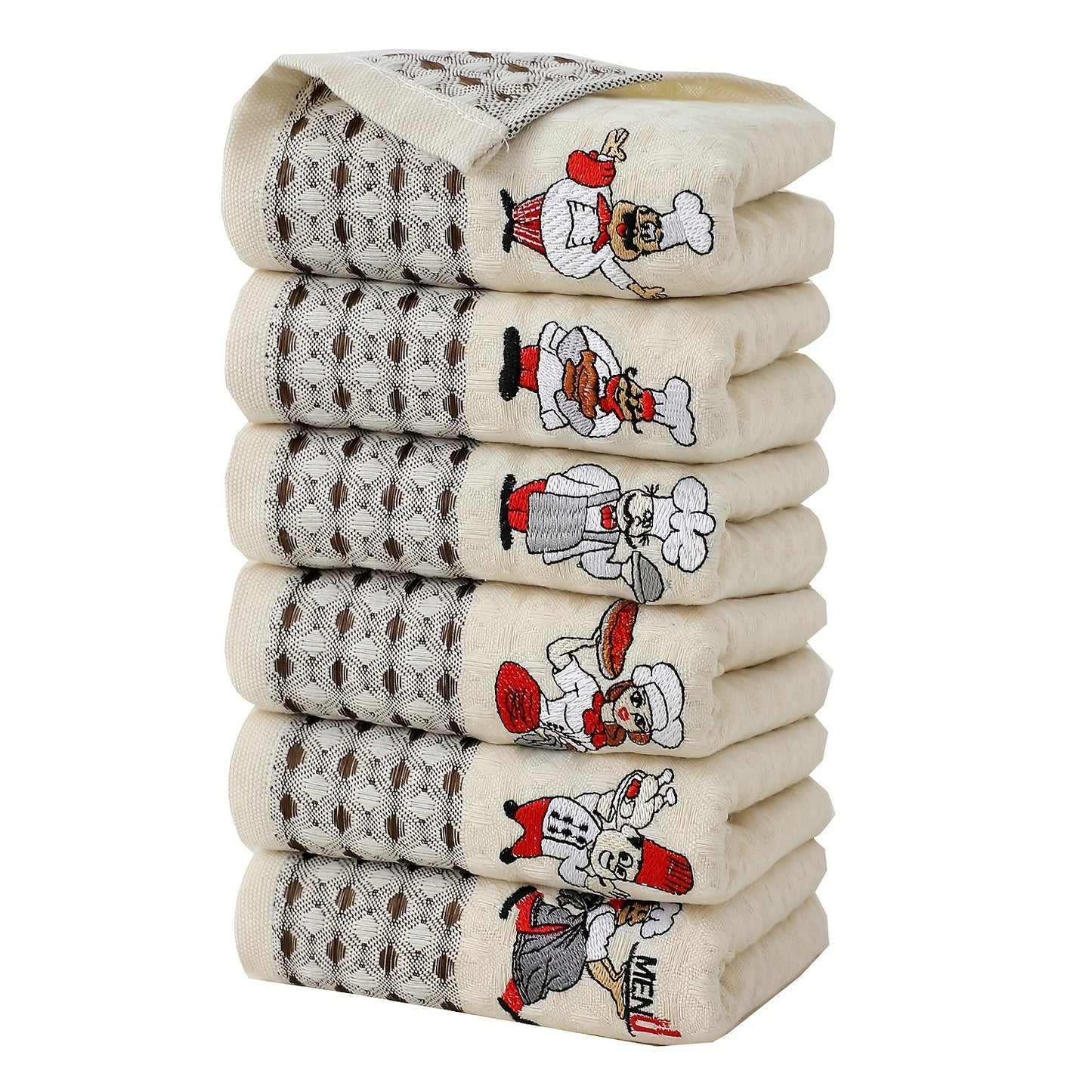 CottonWave Vaatdoekenset – 6 Premium Langwerpige Wafeldoeken van 100% Zuivere Katoen