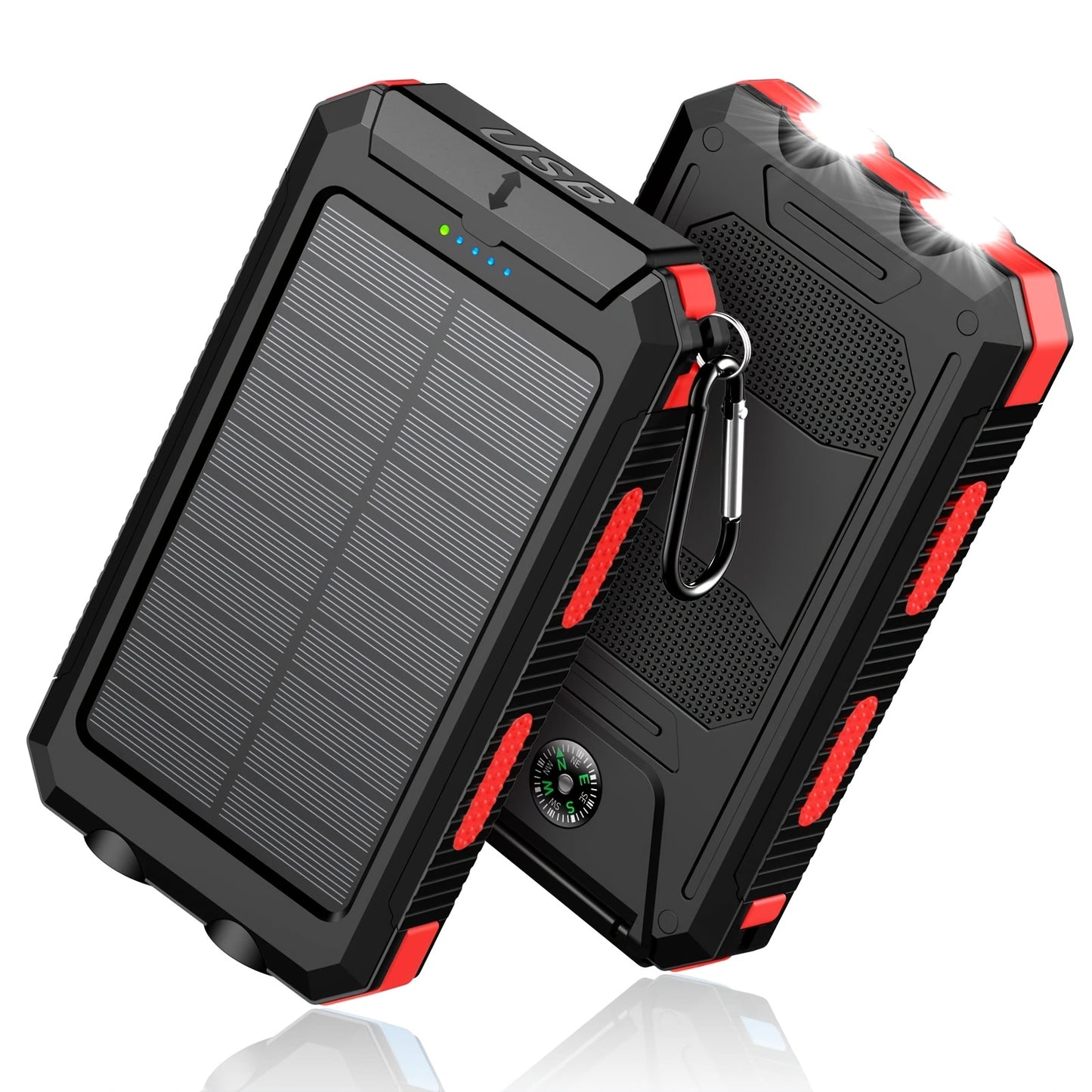 Solar Powerbank 8000mAh – Draagbare Noodstroom voor Outdoor en Reizen