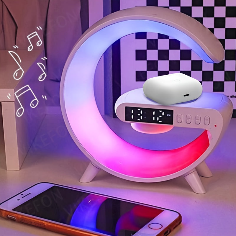 GlowDock RGB Speakerstation – Draadloos Muziek & Opladen in Eén