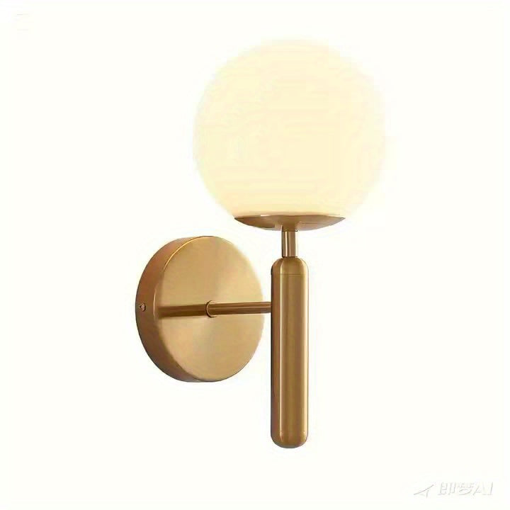 Glazen Wandlamp Met Moderne Bolvorm Voor Zachte Elegante Sfeerverlichting
