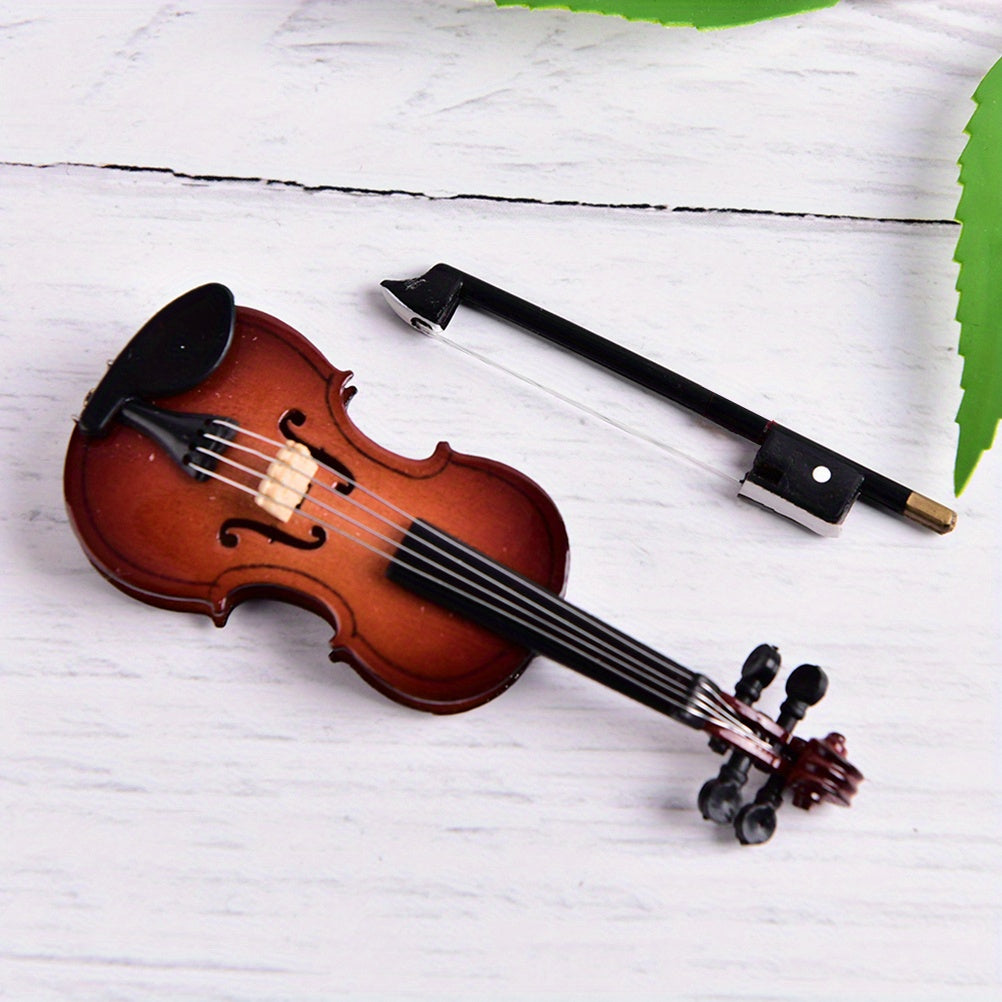 MiniViolin Decoratief Model – Houten Viool met Standaard & Koffer