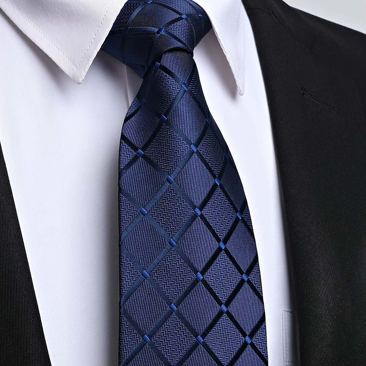 Heren Stropdas – 8 cm Klassieke Geruite Mode voor Feest & Zakelijk Gebruik