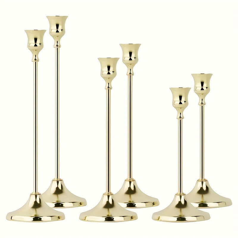 Goudlicht Vintage Kaarsenhouderset – Tijdloze Sfeer voor Elk Feestmoment