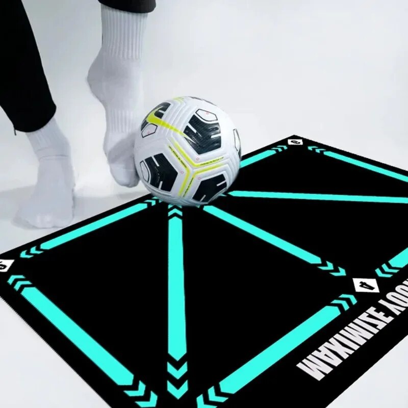 Trainingsmat Voor Junior Voetbalvaardigheden Met Visuele Oefenondersteuning