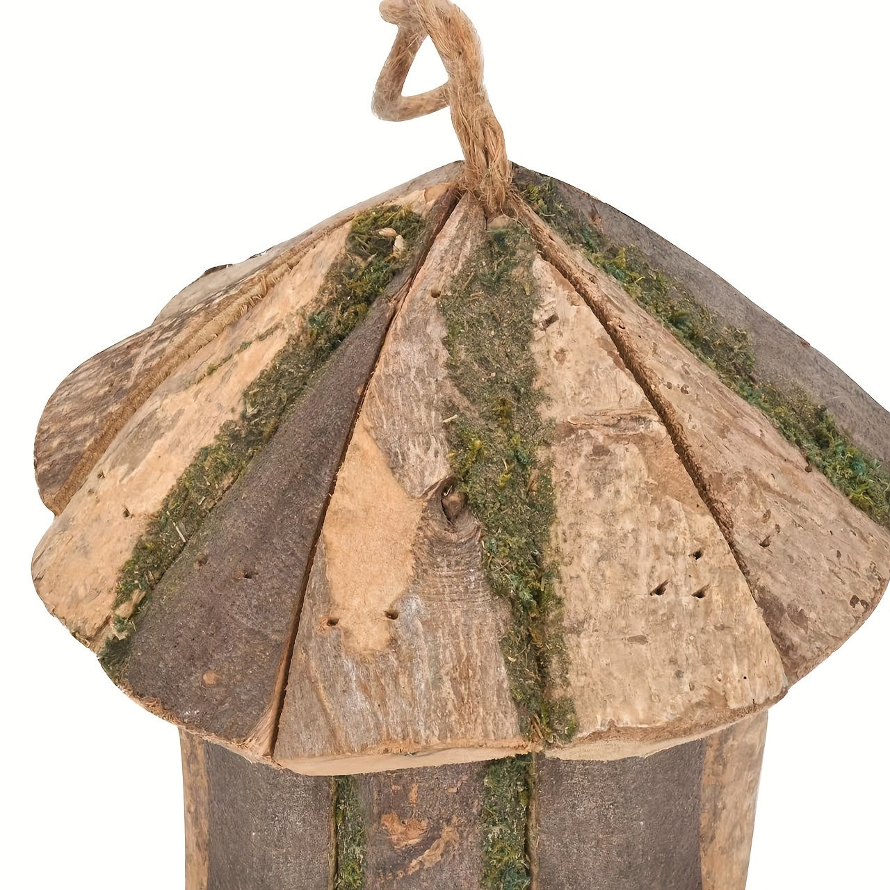 Charmant Hangend Houten Vogelhuisje – Decoratief Ambacht voor Buiten