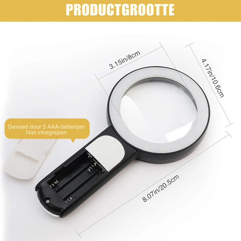 Vergrootglas met 30x Vergroting en 18 LED-Lampjes