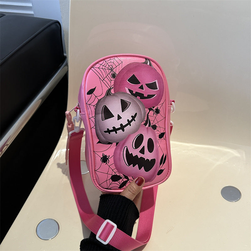 Halloween-schoudertas met Pompoen- en Spookmotieven