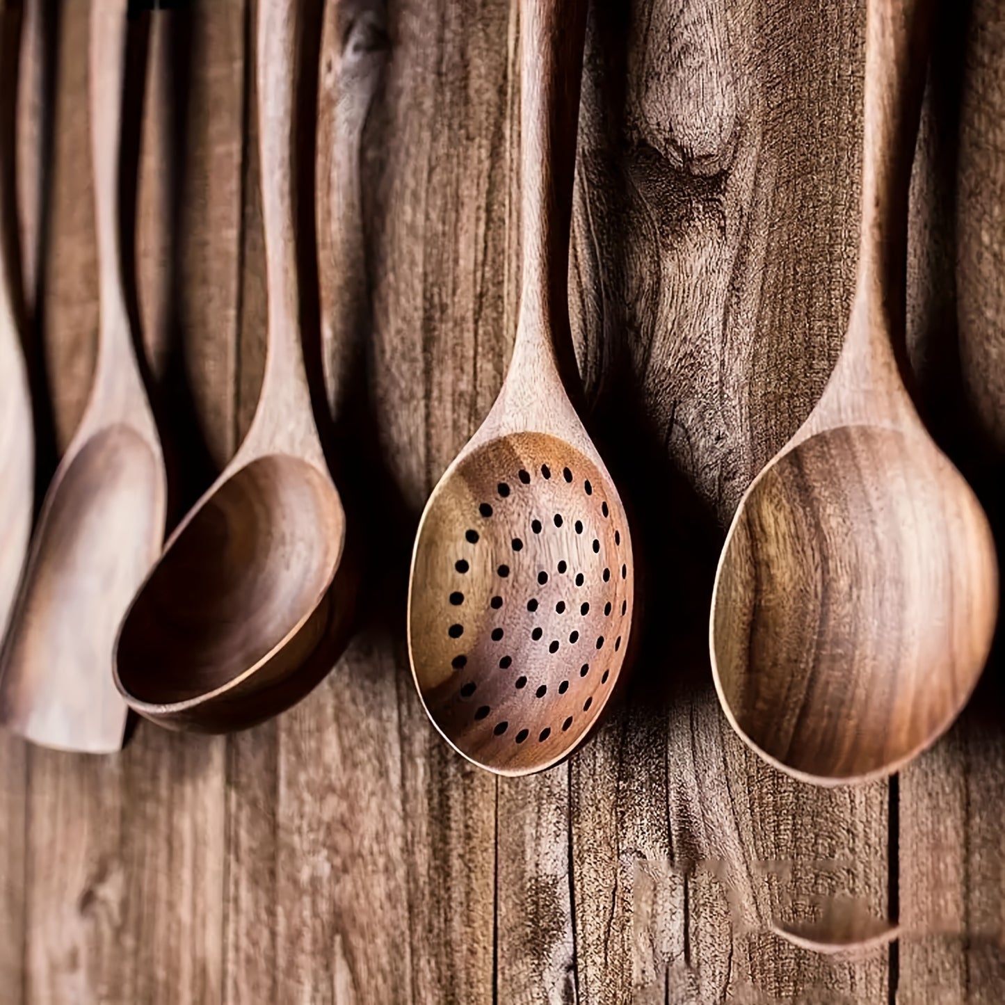 5-delige houten keukenset duurzaam kookgerei