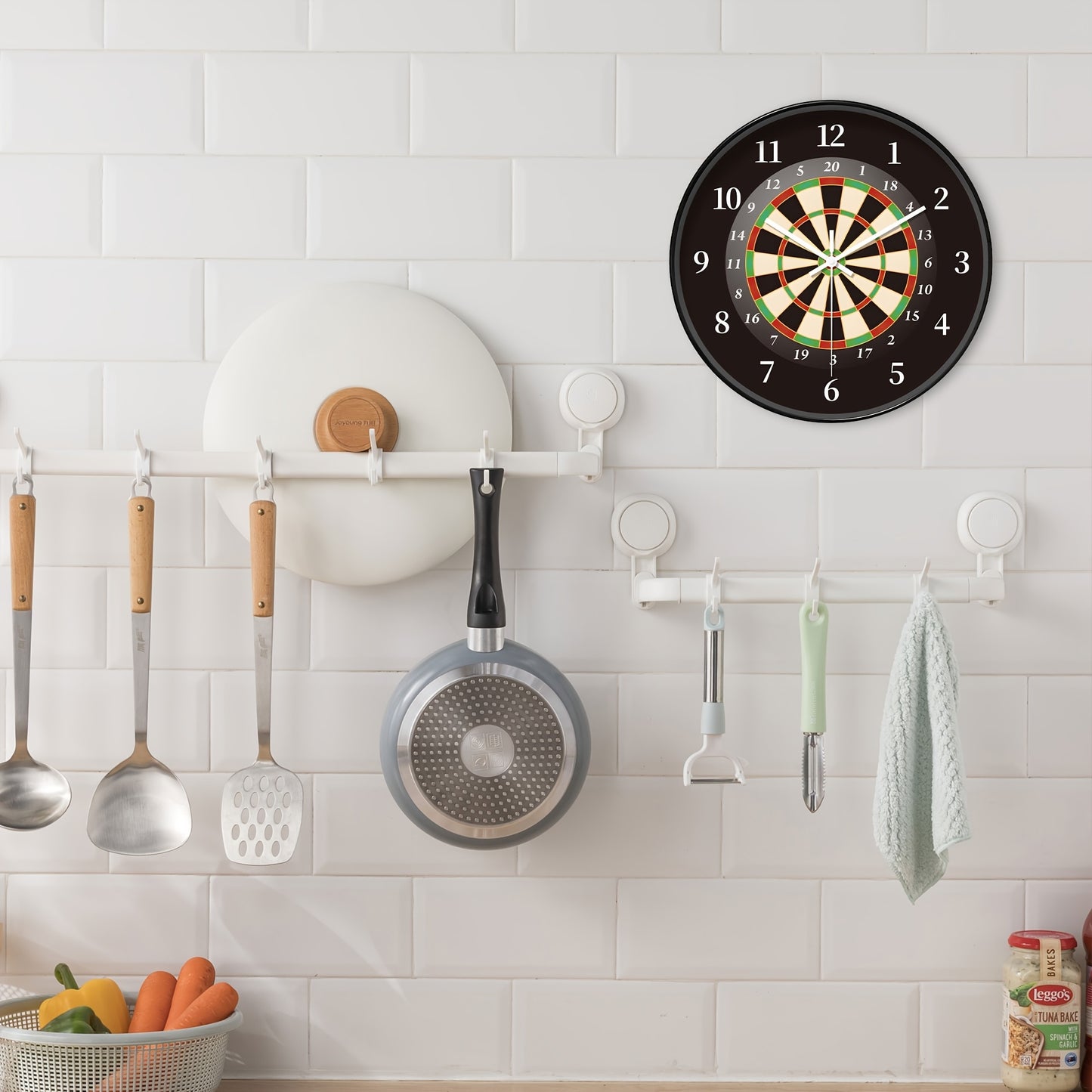 Dartbord Wandklok – Ronde Fantasieklok met Kleurrijk Ontwerp