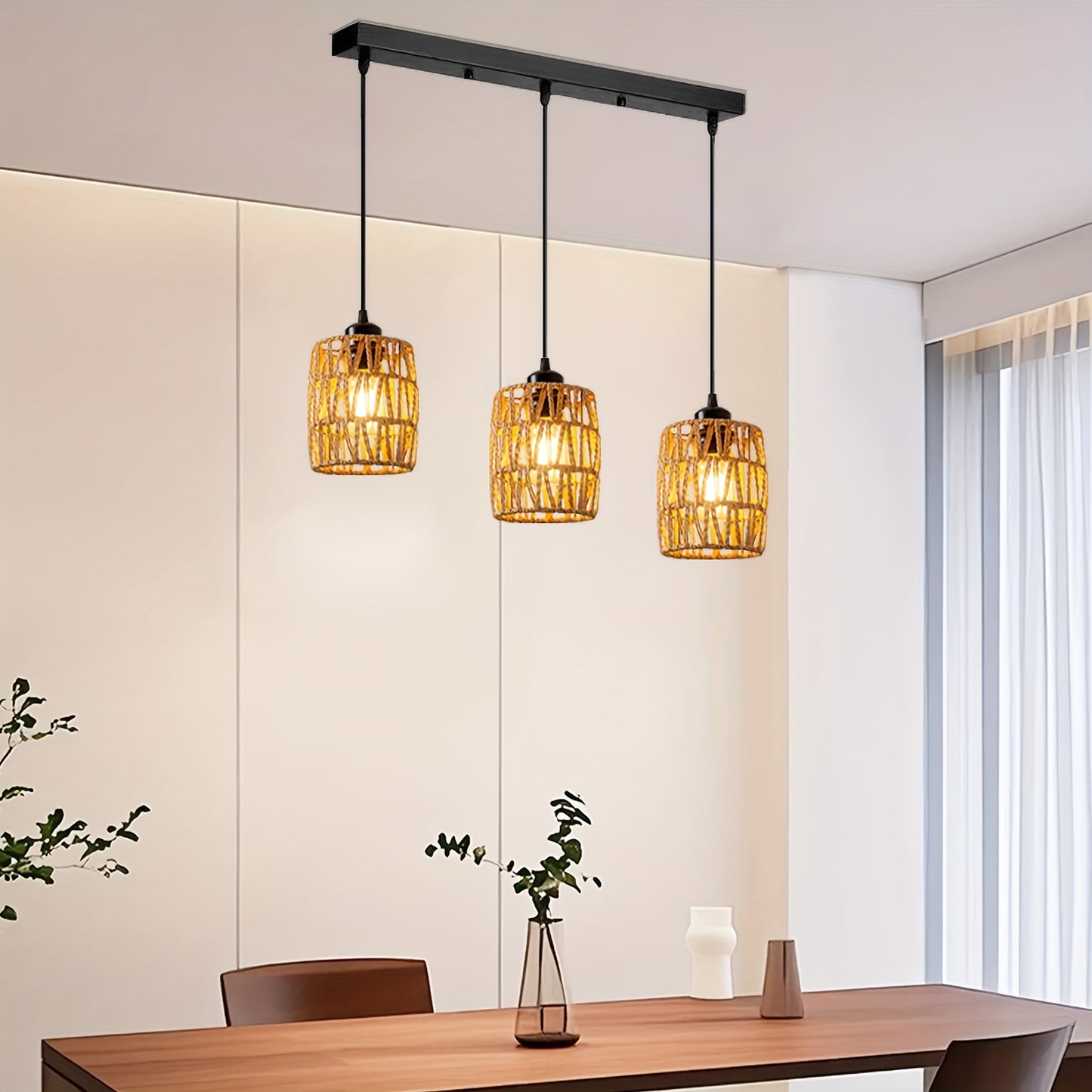 RustGlow Pendellamp – Handgeweven Retro Hanglamp in Landelijke Industriële Stijl voor Sfeervolle Verlichting