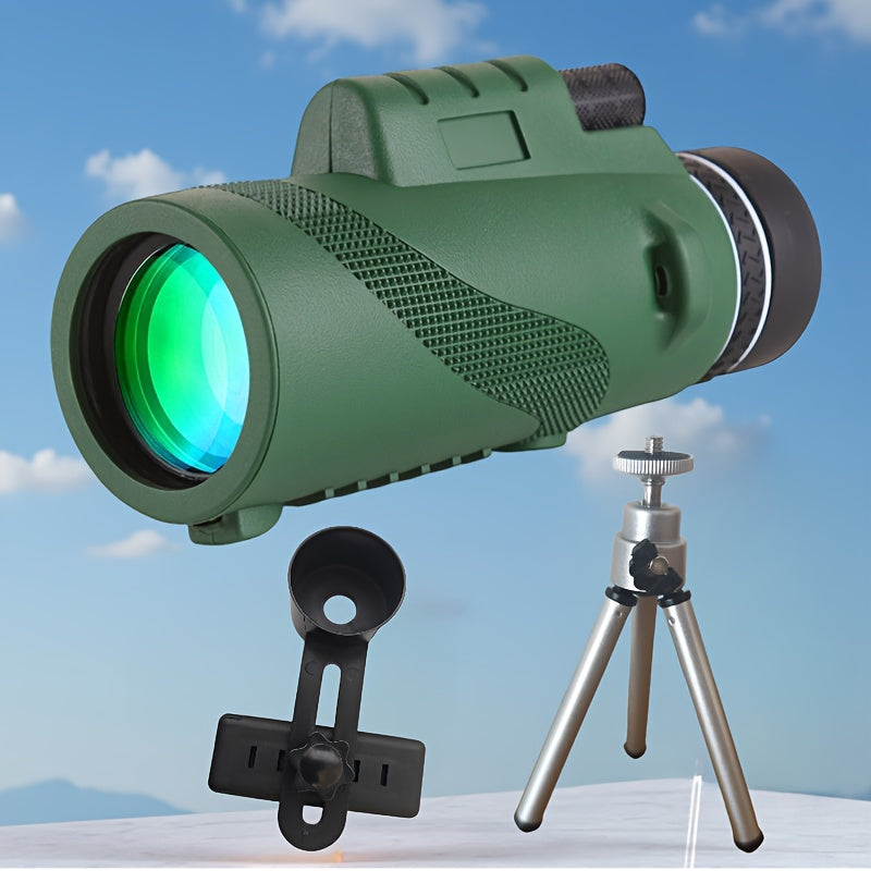 10x50 HD Monoculaire Telescoop met Verrekijker‑functionaliteit voor Outdoor & Reizen