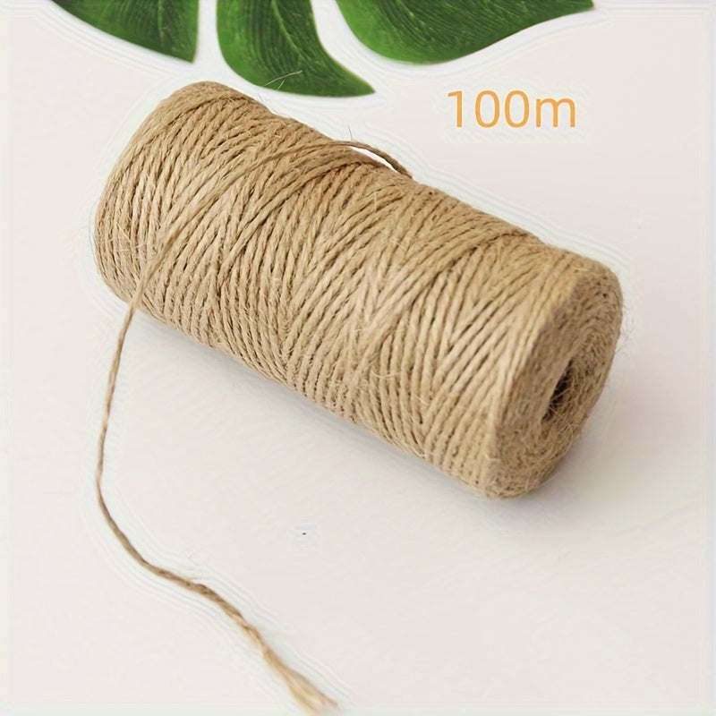 100m Jute Touw voor Tuinieren Cadeauverpakking en DIY