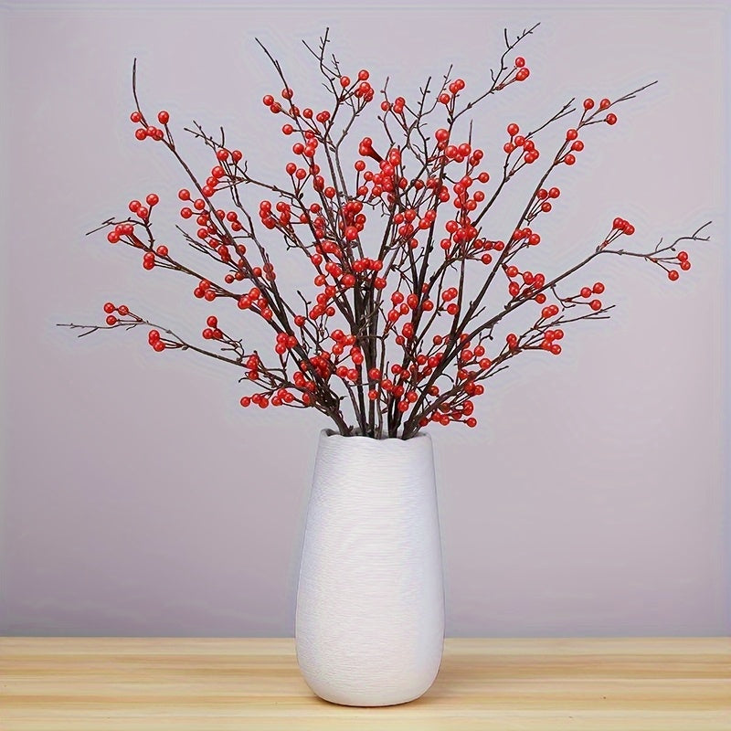 BerryGlow Bessenstelen – 4 Stuks Glanzende Kunsttakken voor Feestelijke Decoratie