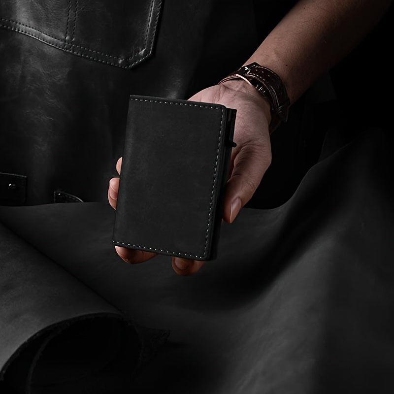 CardLock Pro Portemonnee – Slimme Veiligheid in Koolstofvezelstijl