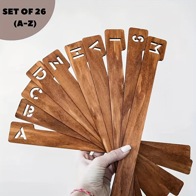 Houten Alfabet Verdelers – Set van 26 voor Platen & Planken