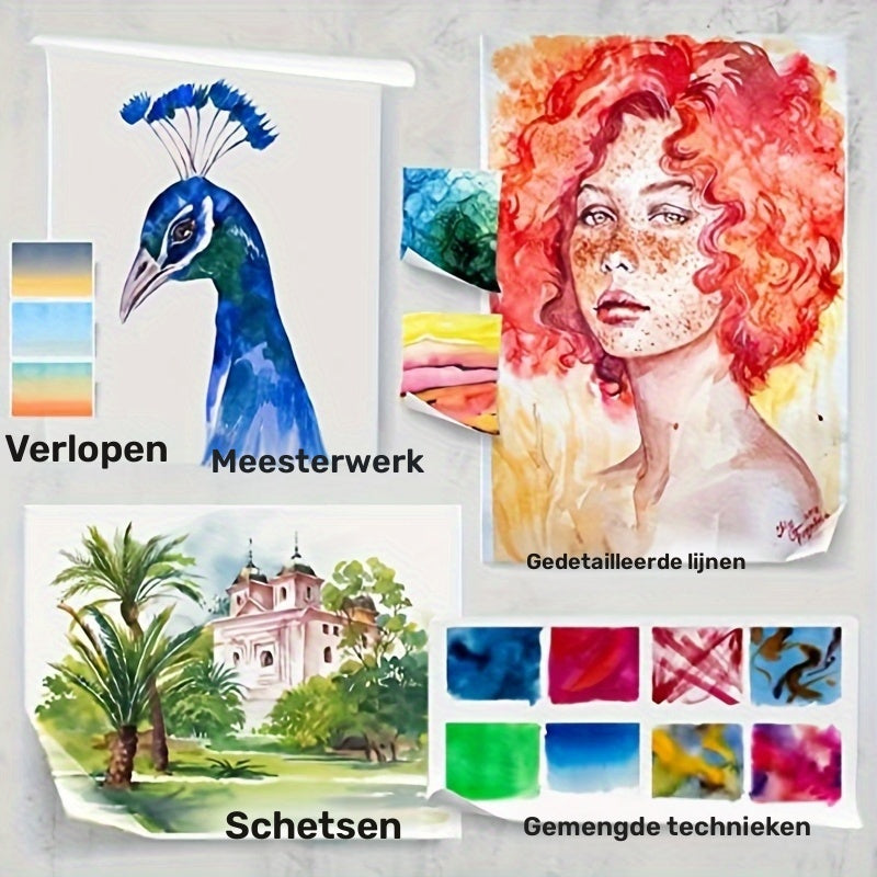 Waterverf Kleurpotloden – Set van 48 Professionele Potloden voor Artistiek Gebruik