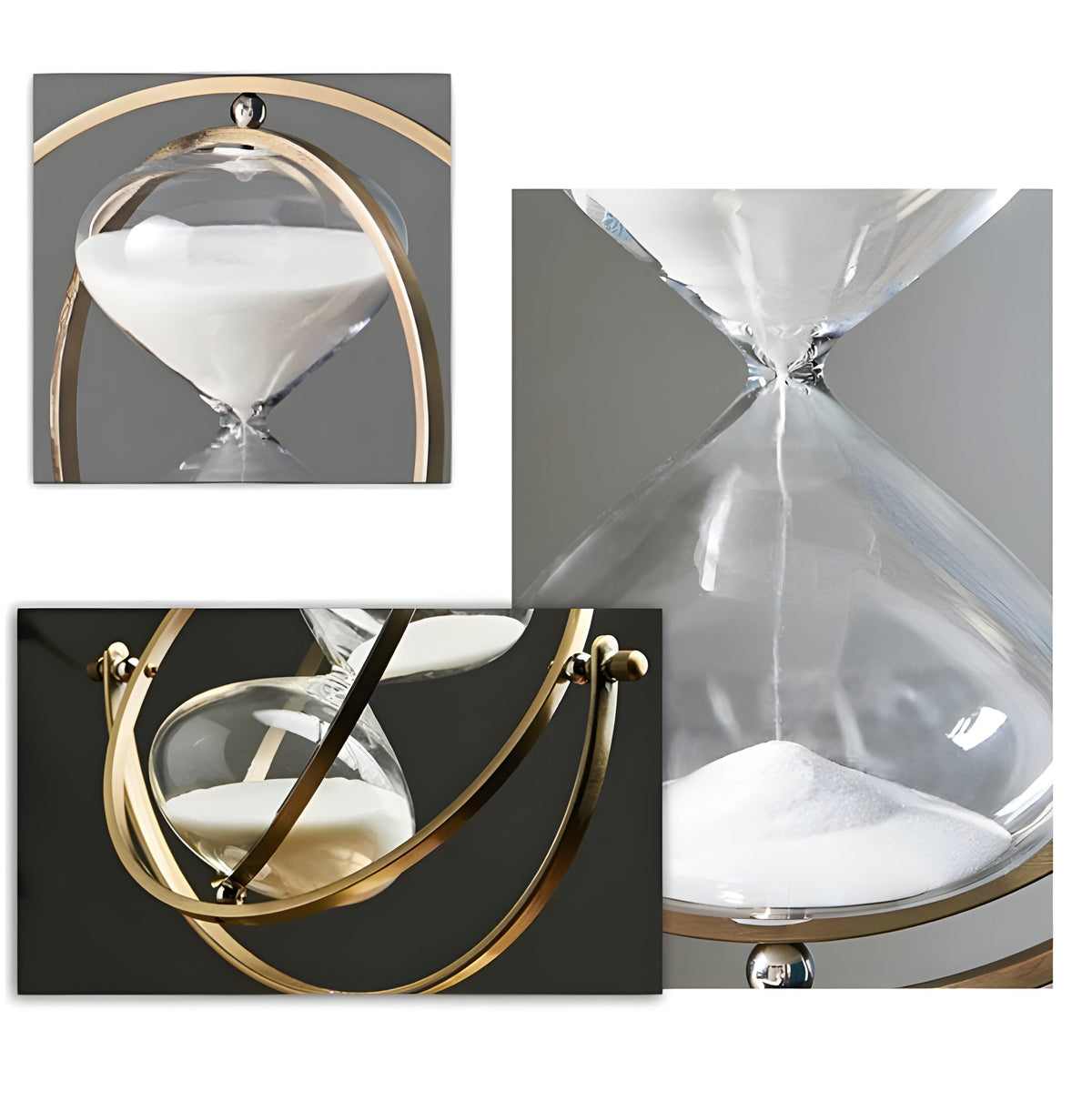 Decoratieve Zandloper Met Luxe Metalen Frame