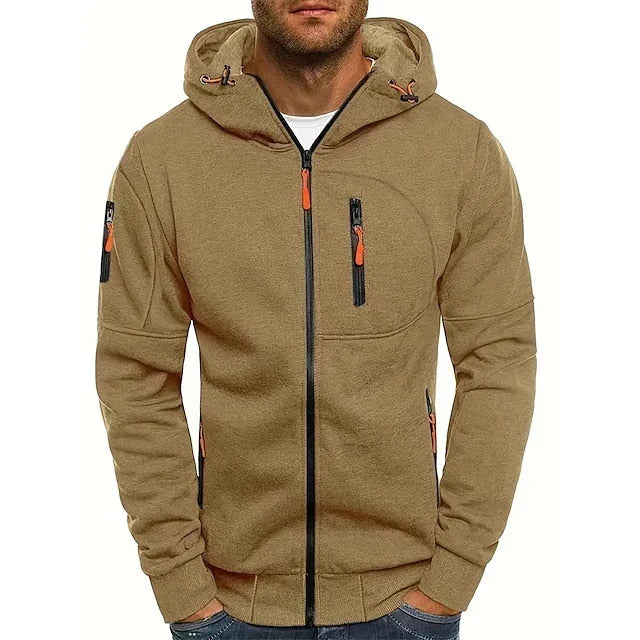 Comfortabele Heren Hoodie van Katoen en Polyester
