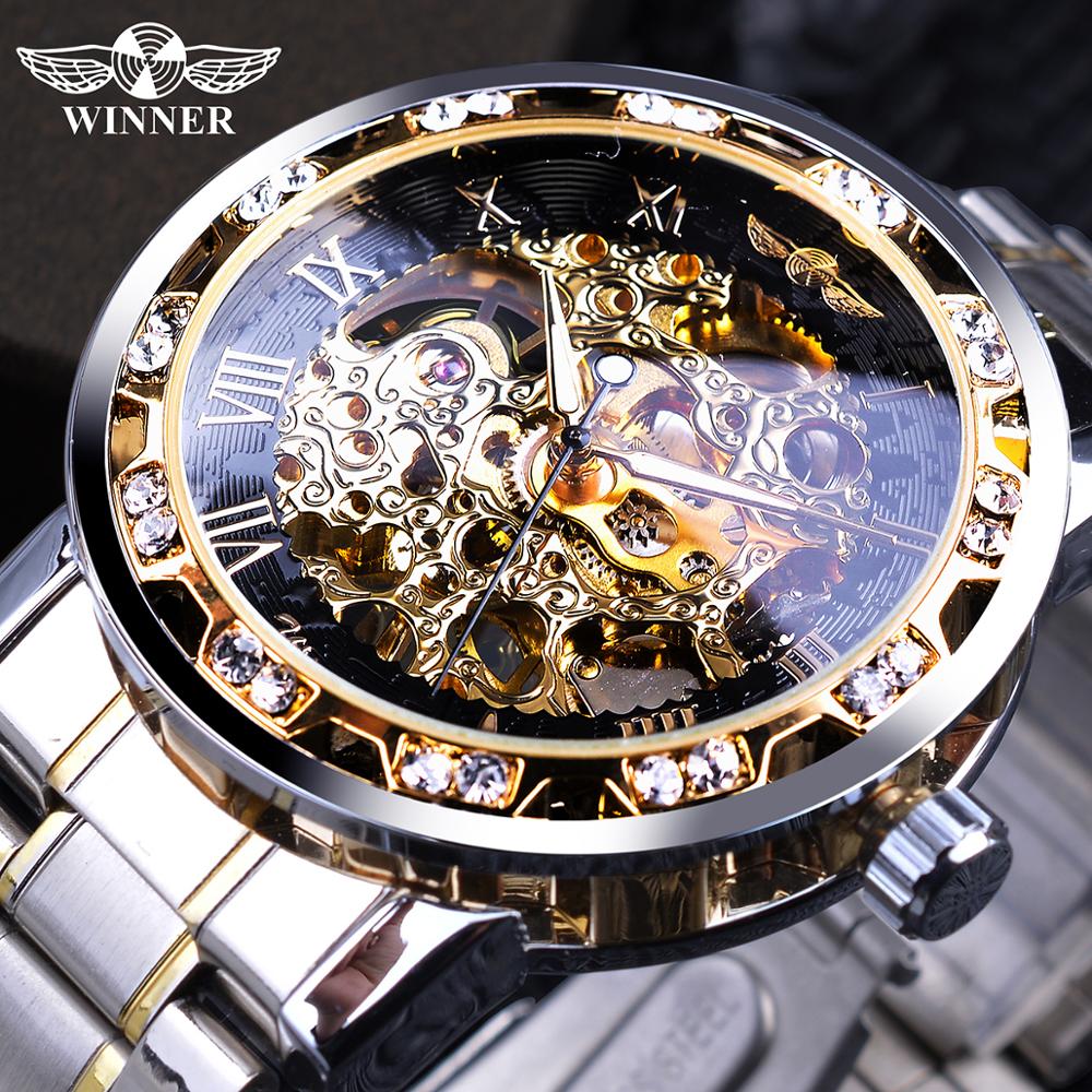 Skeleton Horloge Met Lichtgevend Ontwerp En Mechanische Beweging