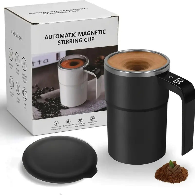Draagbare Zelfroerende Koffiebeker met Slimme Temperatuurweergave