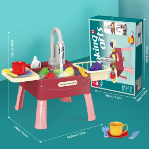 Speelkeuken Met Waterfunctie En Interactief Ontwerp Voor Kinderspel