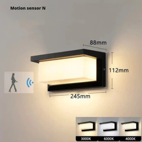 LED Buitenwandlamp Met Bewegingssensor Voor Entree, Terras En Tuinpad