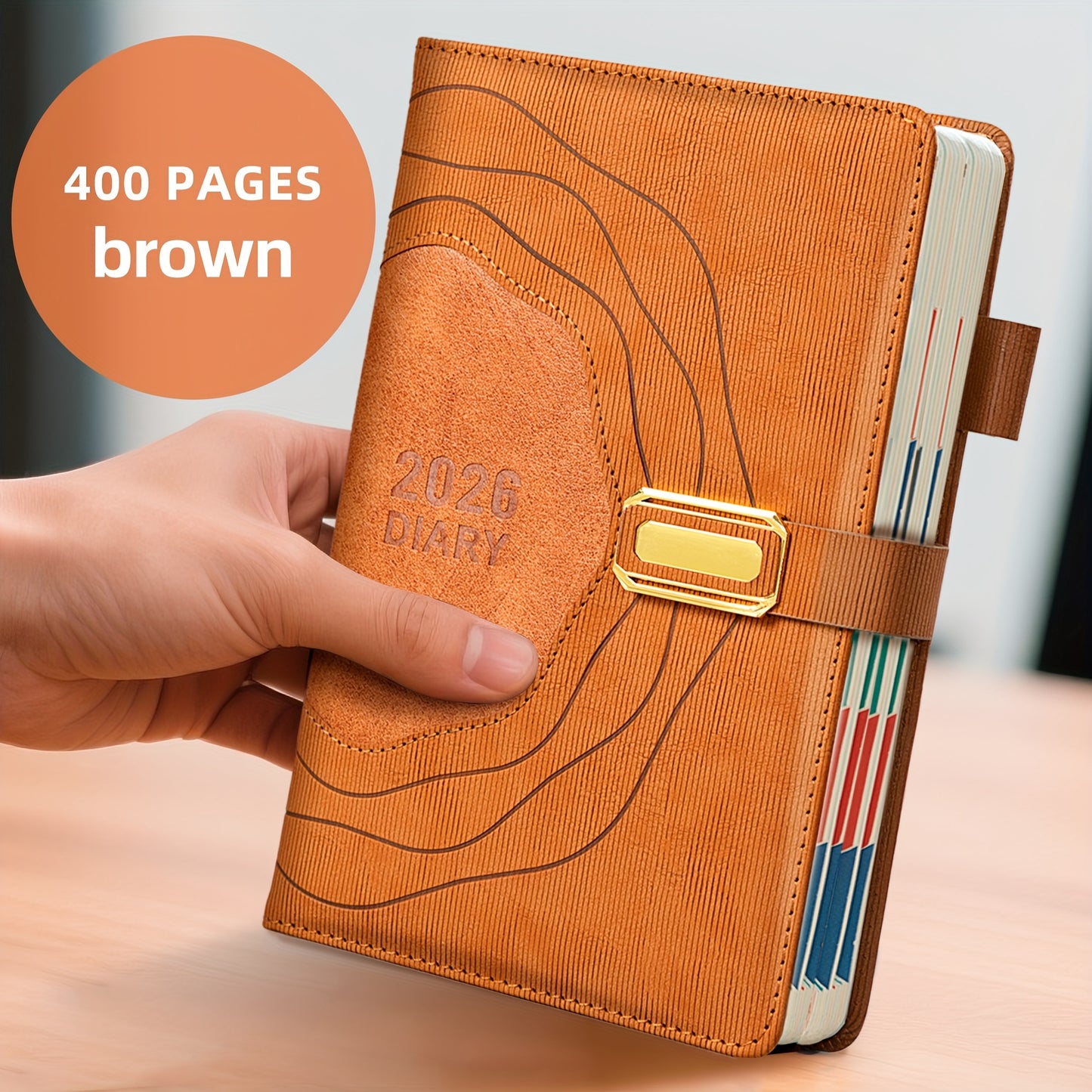 Dagplanner 2026 – Hardcover Kalender met Dagindeling