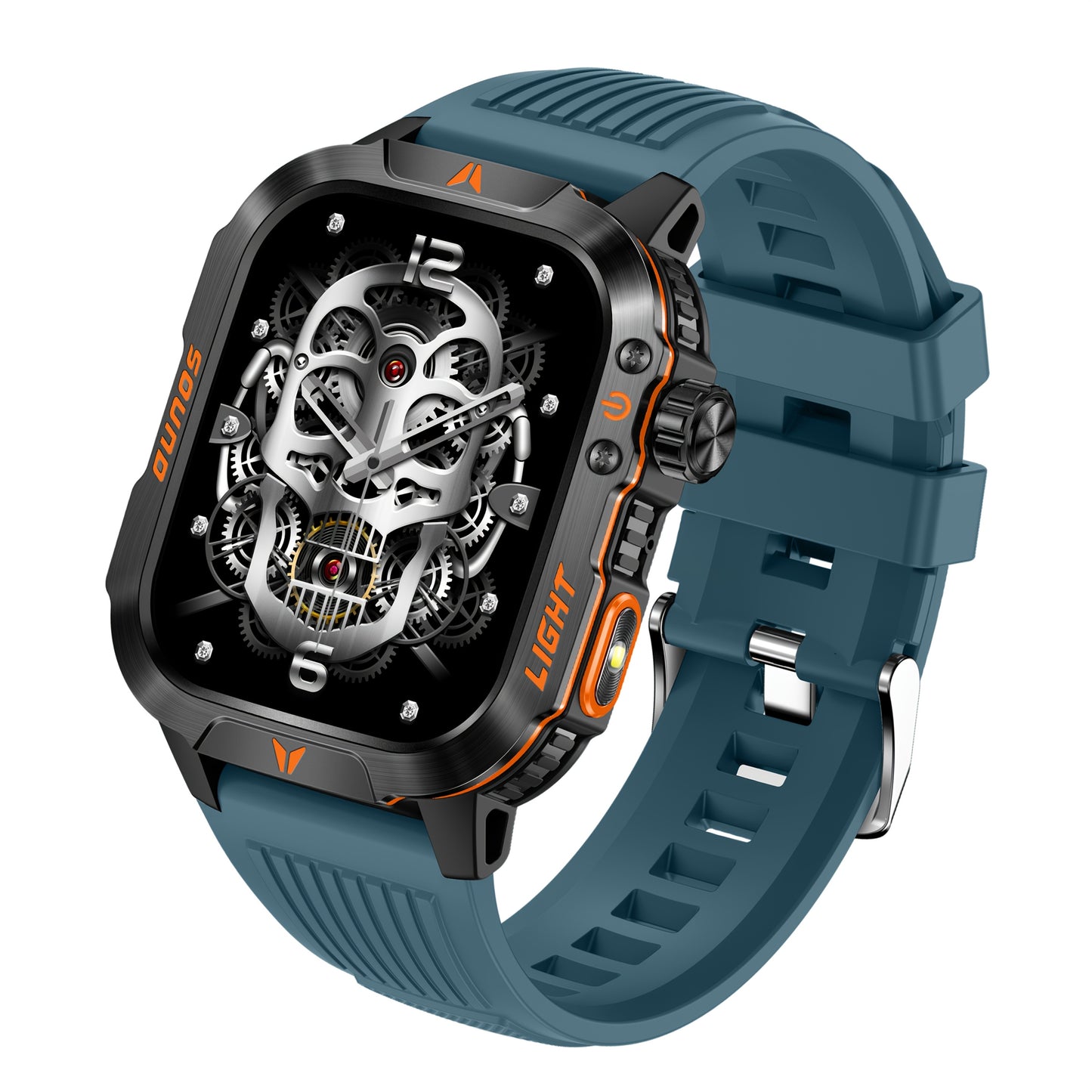 Outdoor Smartwatch met LED Zaklamp – Tactisch Sporthorloge met Hoogtemeter en Kompas