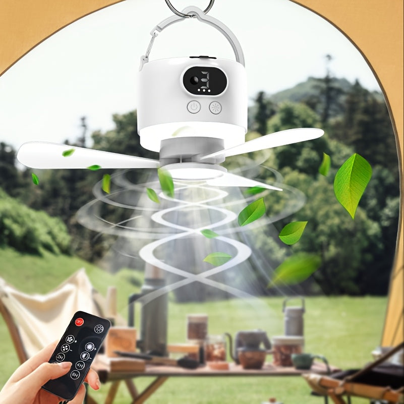 Draagbare Oplaadbare Camping Ventilator met Noodlicht