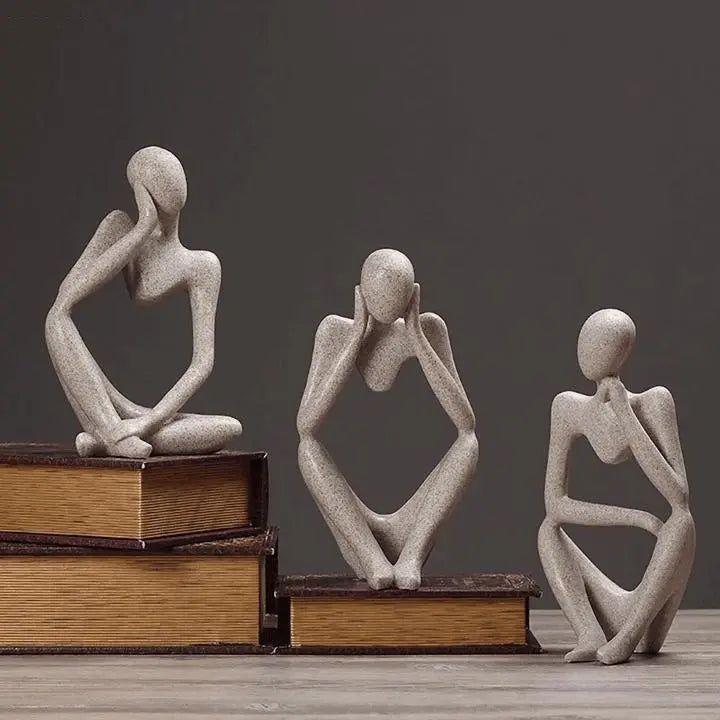 Abstracte Denker Sculptuur Voor Moderne Interieurs