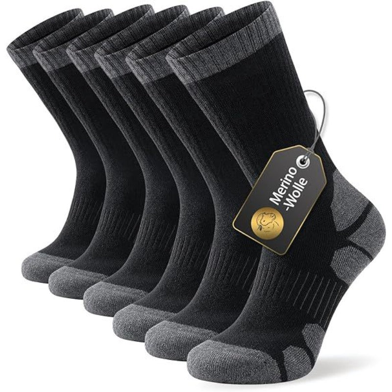 Yeblues 3 Paar Merinowollen Sokken – Ultrawarme Thermoskousen voor Wandelen & Winter
