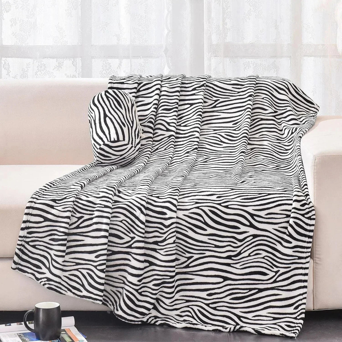 Fleece Plaid met Zachte Dierenprint