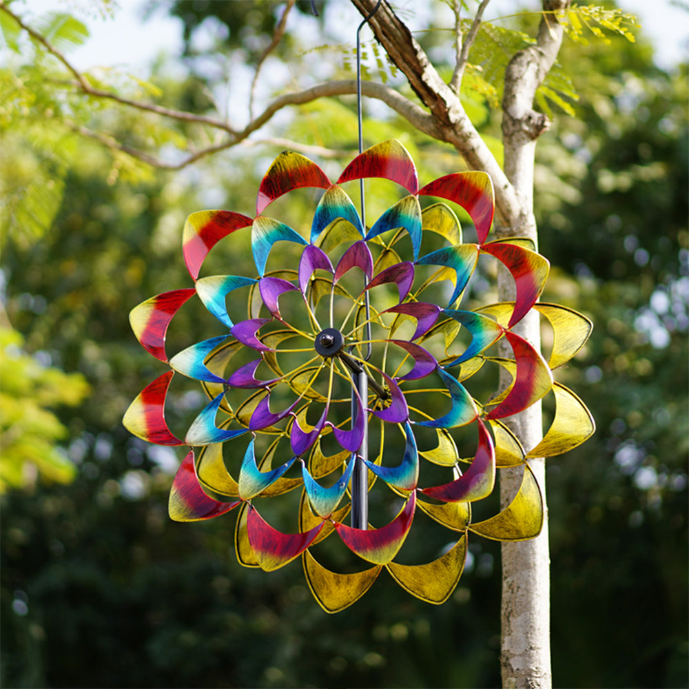 Decoratief Tuinwindrad met Bloemvorm en Soepele Windbeweging
