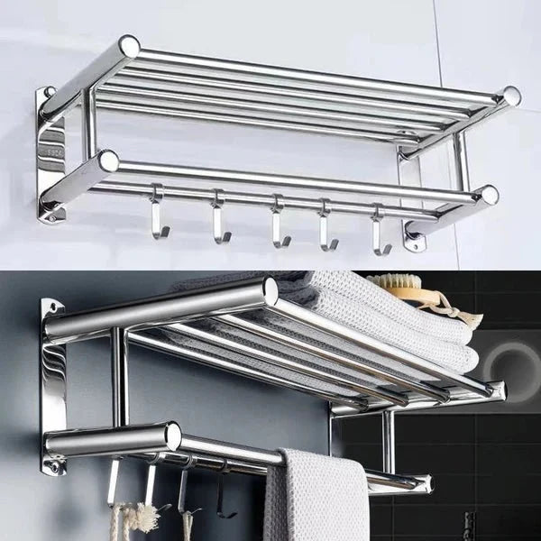 RVS Handdoekrek met Plank, Stang en Haken