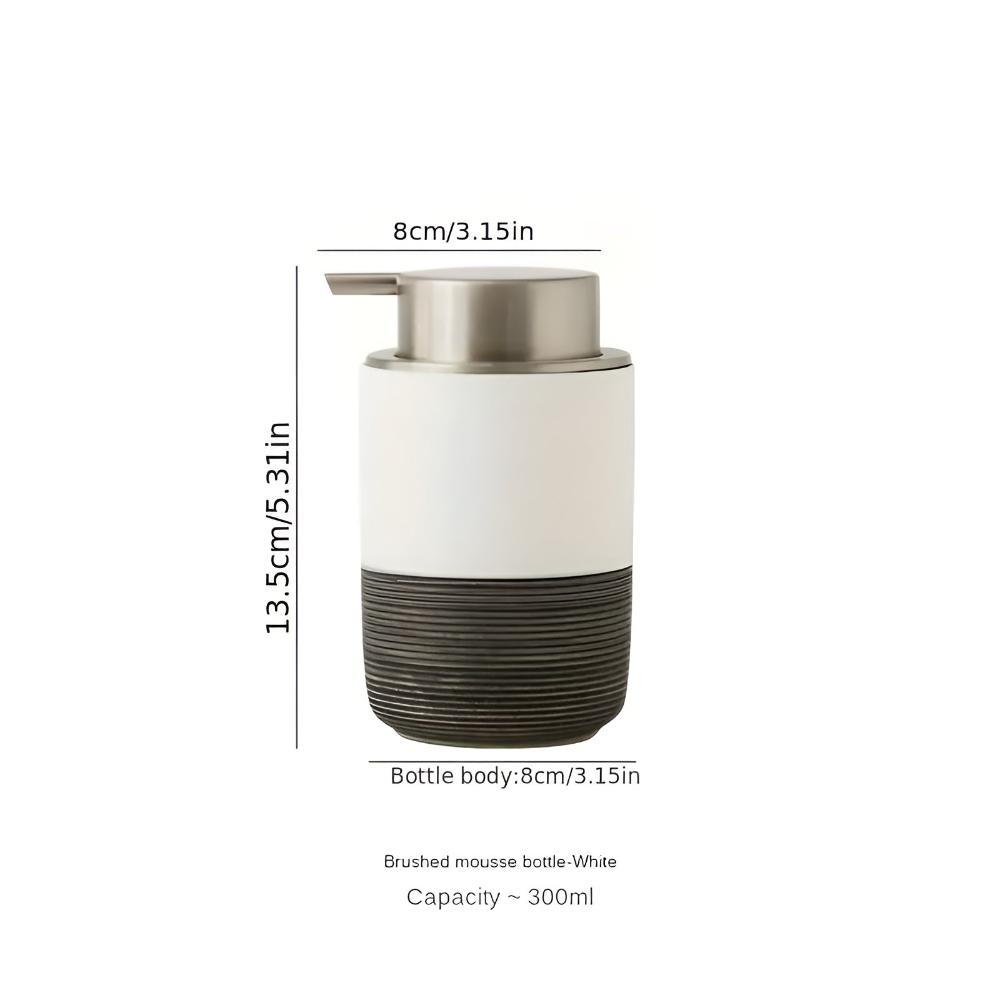 Keramische Zeepdispenser met RVS Pomp – 300 ml