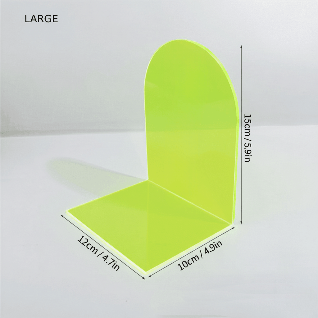 Transparante Acryl Boekensteunen met Gebogen Design – Set van 2