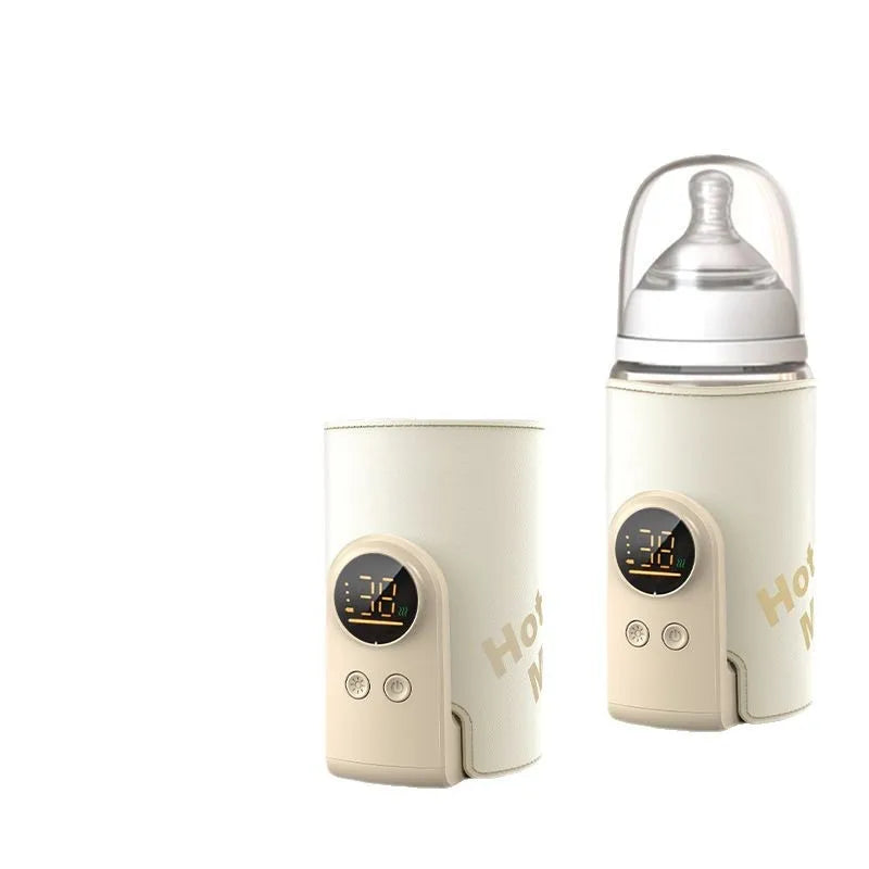 Draadloze Flessenwarmer voor Baby's met Digitale Temperatuurregeling