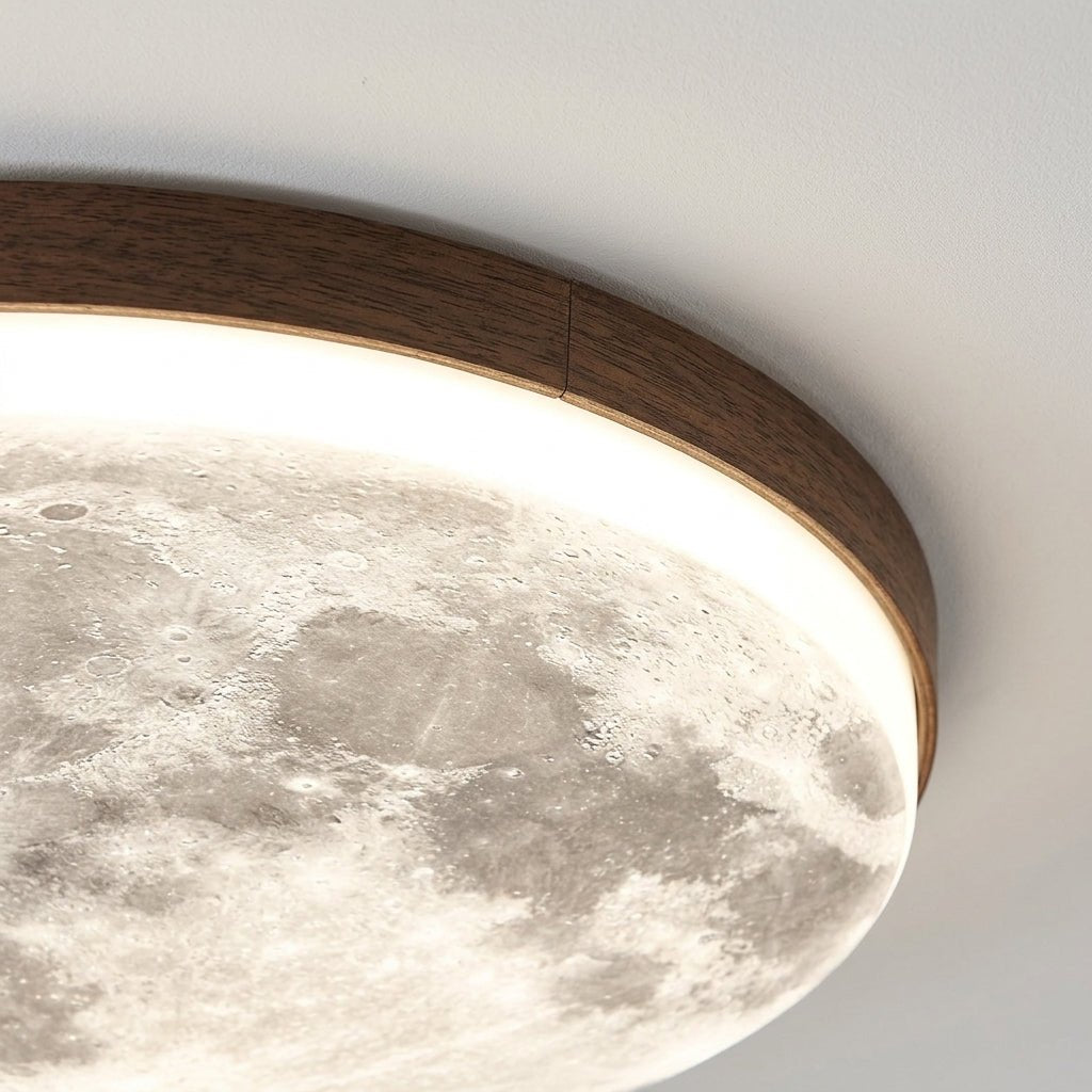 Plafondlamp Met Maanstructuur En Geïntegreerde LED Verlichting