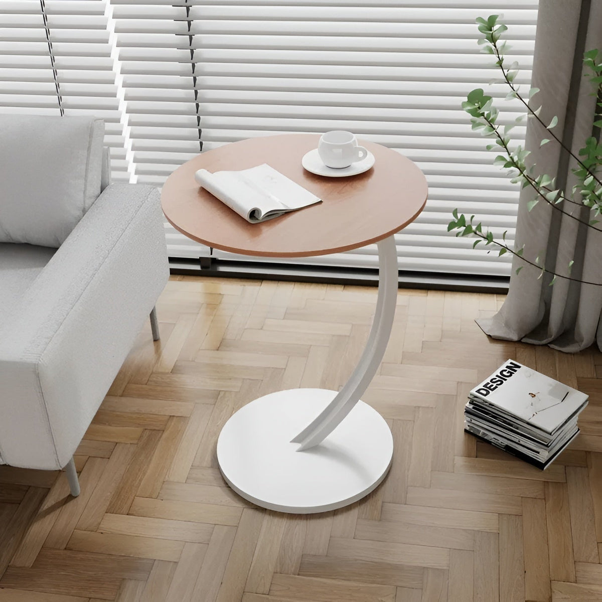 Ronde Bijzettafel met Verstevigd Onderstel