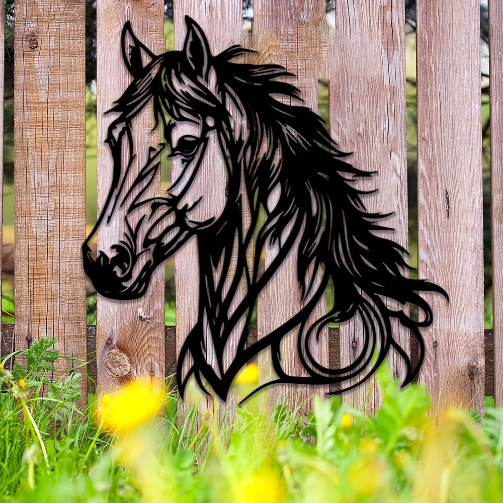 Metalen Paard Wanddecoratie – Stijlvol Kunstwerk voor Binnengebruik