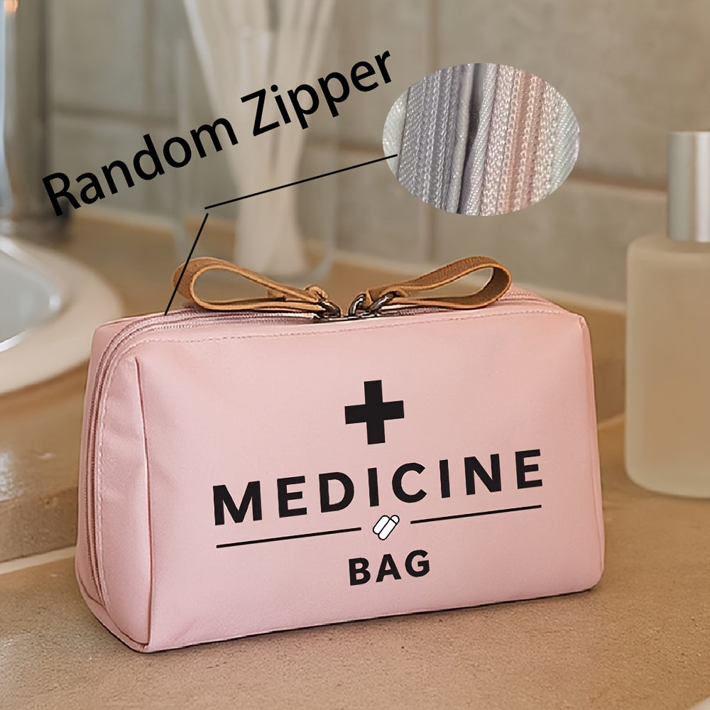 Vintage Reis Organizer met Medicijnlabel en Meerdere Vakken