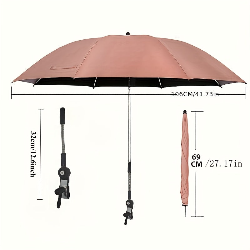 Draagbare Zonnescherm Paraplu – Verstelbaar en Rotatiebaar voor Buitencomfort