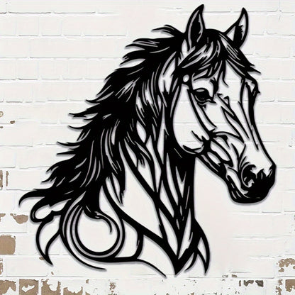 Metalen Paard Wanddecoratie – Stijlvol Kunstwerk voor Binnengebruik