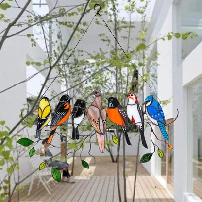 Glas-In-Lood Vogel Suncatcher Voor Licht En Decoratie