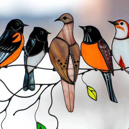 Glas-In-Lood Vogel Suncatcher Voor Licht En Decoratie