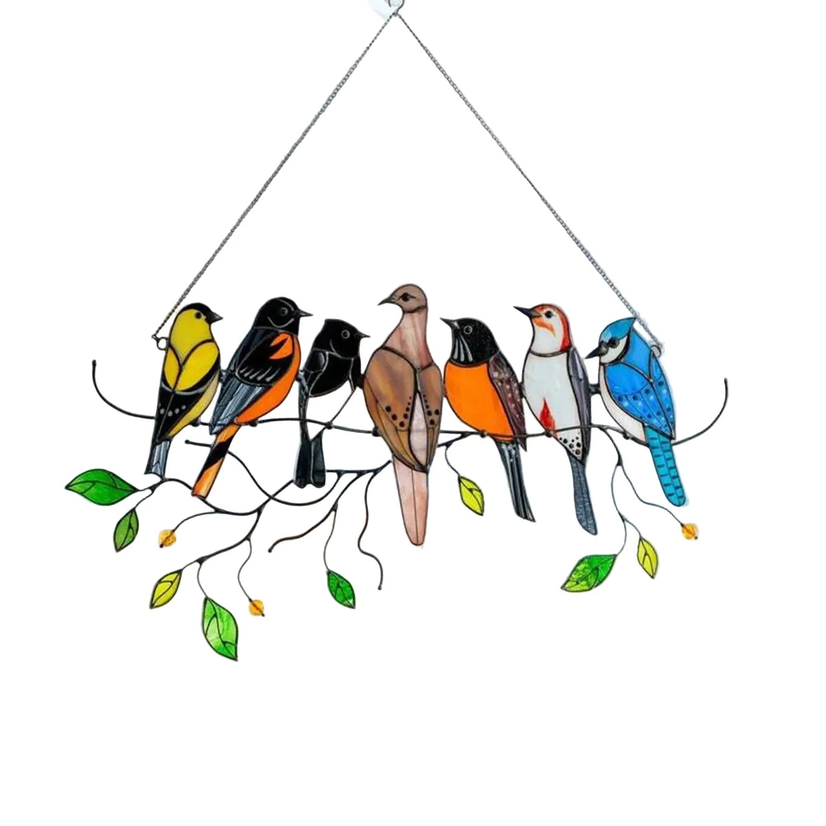 Glas-In-Lood Vogel Suncatcher Voor Licht En Decoratie
