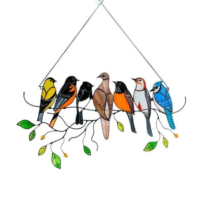 Glas-In-Lood Vogel Suncatcher Voor Licht En Decoratie