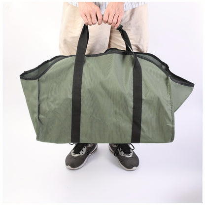 Brandhouttransporttas – Herbruikbare Olijfgroene Draagtasje voor Hout en Outdoor Gereedschap