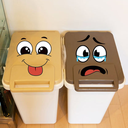 Set van 4 cartoon gezichtstickers – zelfklevend en verwijderbaar