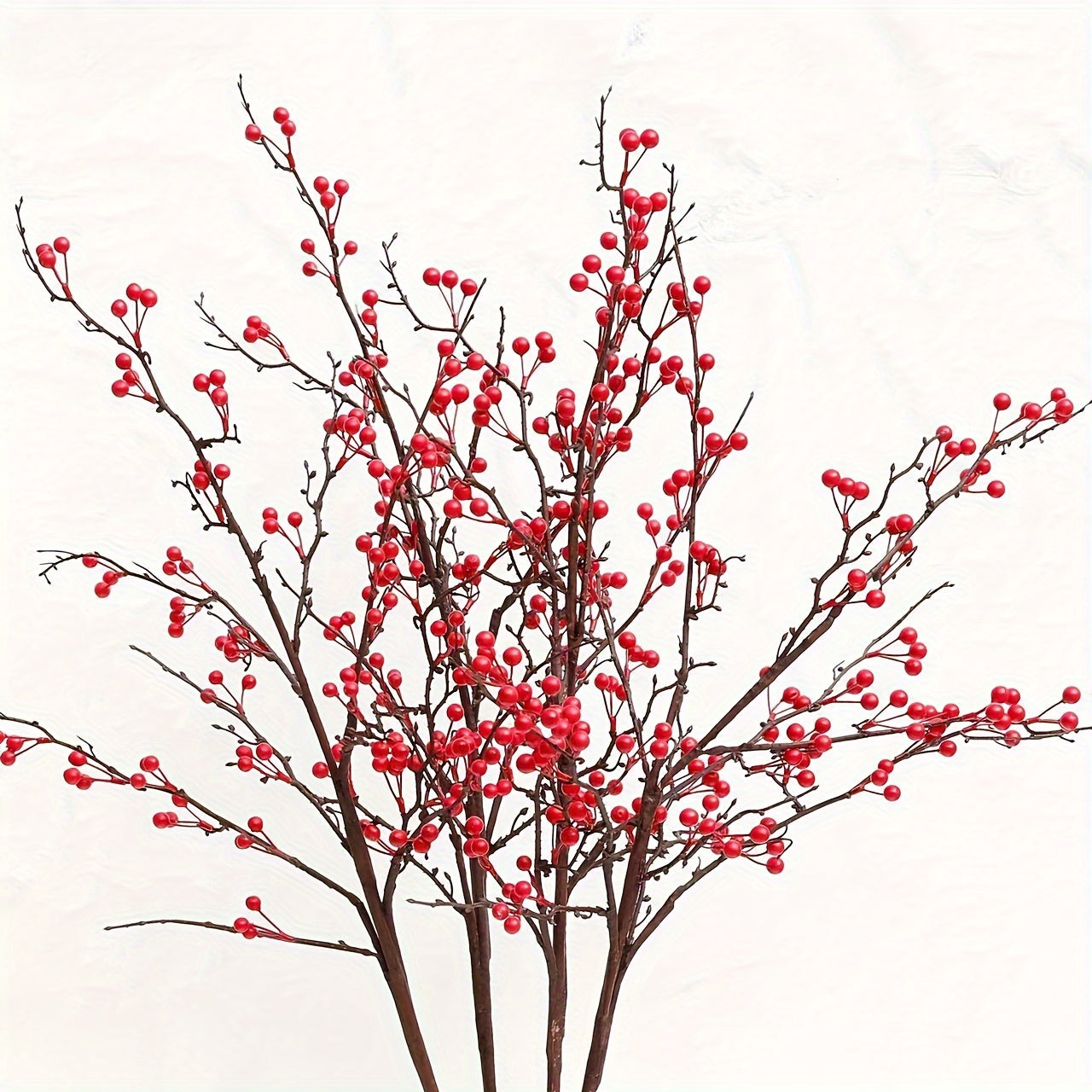 BerryGlow Bessenstelen – 4 Stuks Glanzende Kunsttakken voor Feestelijke Decoratie